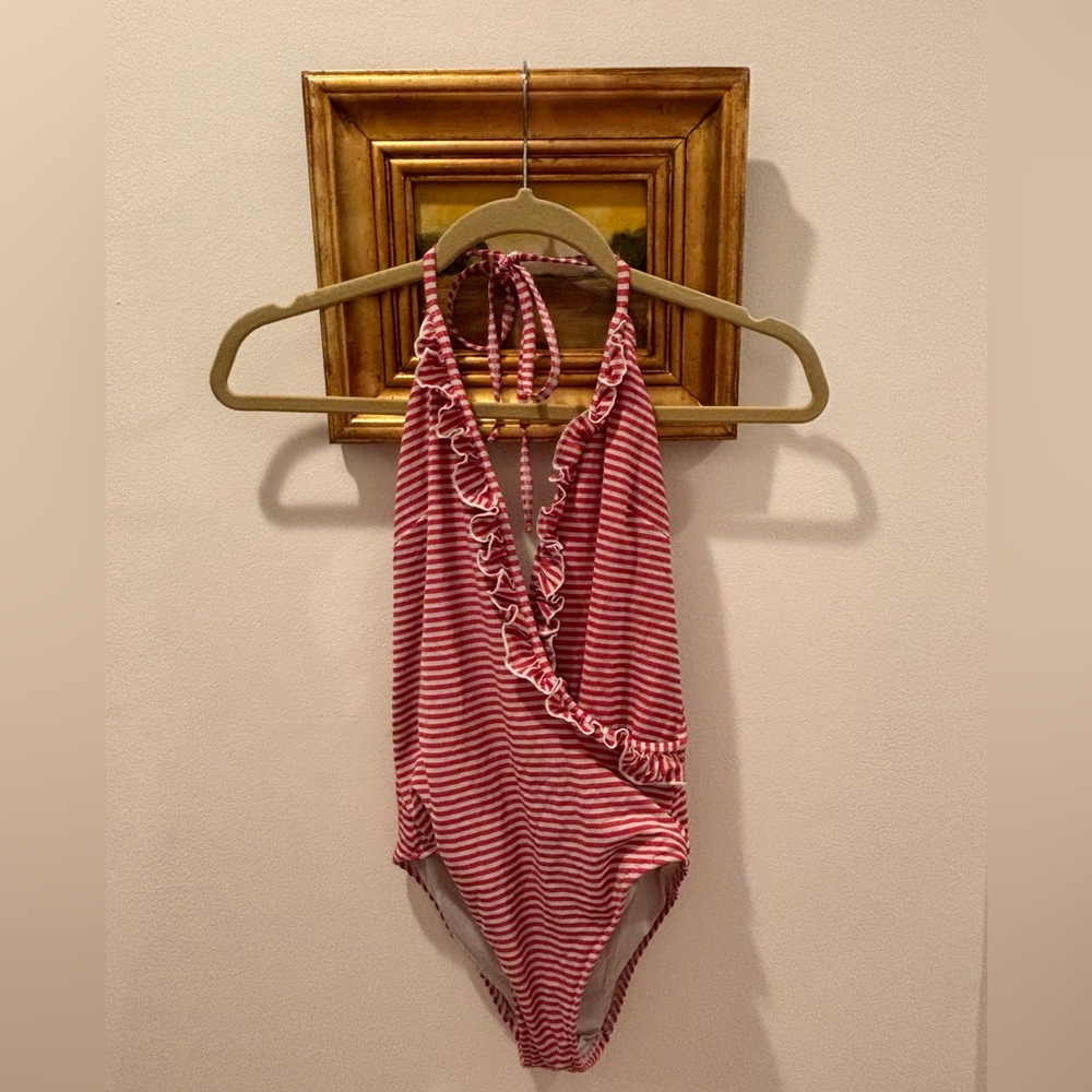 Solid & Stripe One Piece Bathing Suit